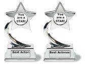 English worksheet: Best actor and actress Trophies