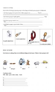 English worksheet: going to future