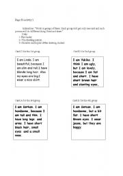 English worksheet:  a warm up-leading activity-adjectives