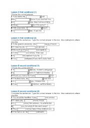 English worksheet: conditionals