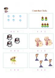 English worksheet: counting