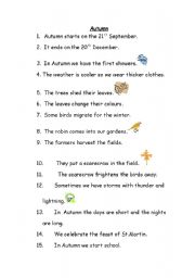 English Worksheet: Autumn