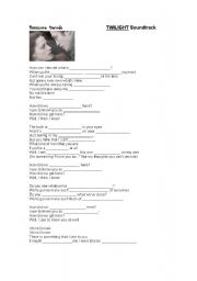 English Worksheet: Twilight. Paramore. Decode