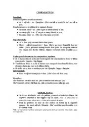 English worksheet: Grammar english-spanish