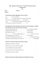 English Worksheet: modal verbs