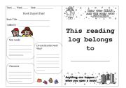 English Worksheet: Reading Log Part 1