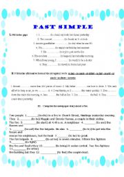 English Worksheet: Exercises to review Past Simple.
