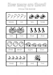 English Worksheet: Find the number