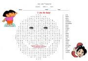English Worksheet: body parts puzzle