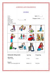 English Worksheet: AGREEING AND DISAGREEING