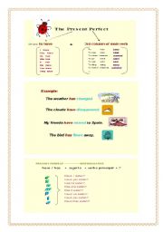 English worksheet: how to build the present perfect