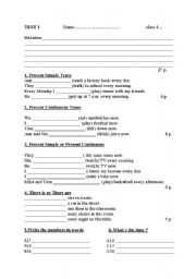 English Worksheet: Test