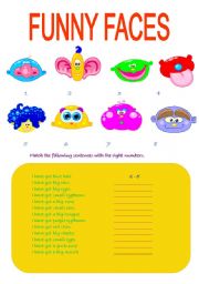 English Worksheet: Funny faces