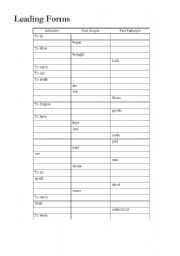 English worksheet: Leading forms