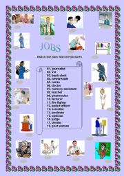 English worksheet: JOBS 2/3