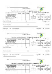 English Worksheet: Communication with parents - ESL