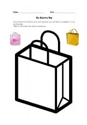 English Worksheet: My mystery bag - An ice-breaker activity