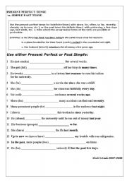 English Worksheet: Present Perfect vs Past Simple