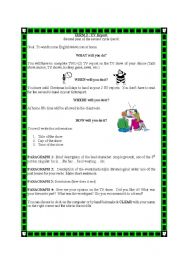 English worksheet: TV REPORT