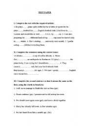 English worksheet: grammar exercises