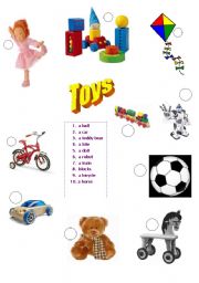  TOYS  matching pictures with names