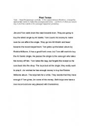 English worksheet: simple past tense