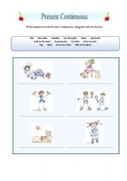 English worksheet: Present Continuous