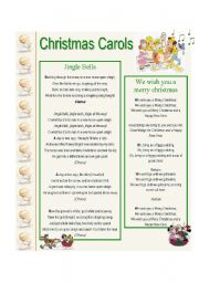 English Worksheet: Christmas Carols