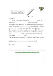 English Worksheet: letter