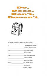 English Worksheet: Do