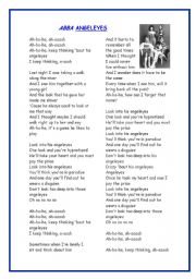 English worksheet: Angeleyes abba