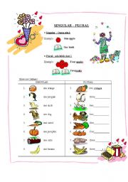 English Worksheet: Singular plural