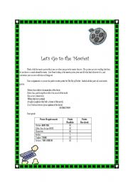 English worksheet: Movie poster assignment