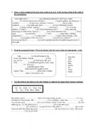 English Worksheet: past cntinuous