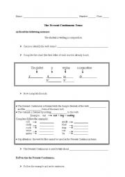 English worksheet: Present Continuous