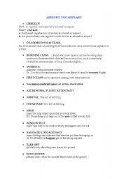 English Worksheet: Airport vocabulary