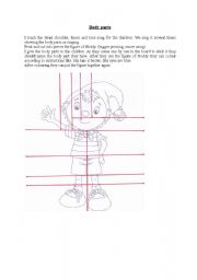 English Worksheet: Body parts