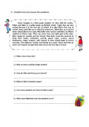 English Worksheet: The First Day of the School