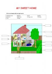English Worksheet: PARTS OF A HOME