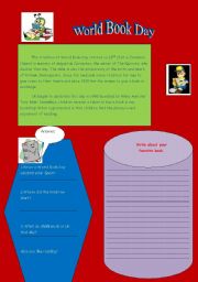 English Worksheet: WORLD BOOK DAY