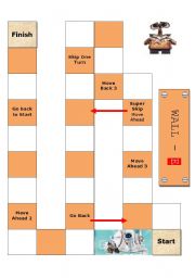 English Worksheet: WALL - E the Robot Gameboard