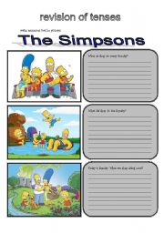 English Worksheet: revision of present simple/continuous and past simple tenses