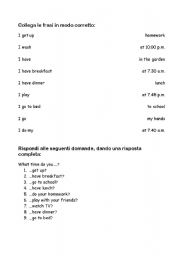 English worksheet: simple present - match