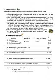 English Worksheet: Olive Oil