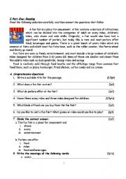 English Worksheet: Fun Fair