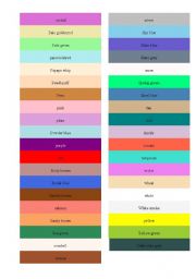 English Worksheet: colour