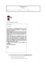 English Worksheet: test  7th form