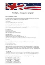 English Worksheet: British vs American guide