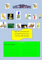 English worksheet: THE SIMPSONS