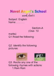 English worksheet: english test paper